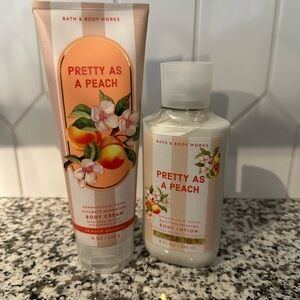 Bath & Body Works Pretty as a Peach Peach-Accent Body Cream & Lotion